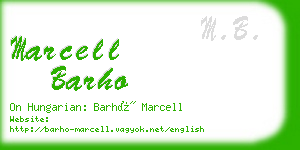 marcell barho business card
